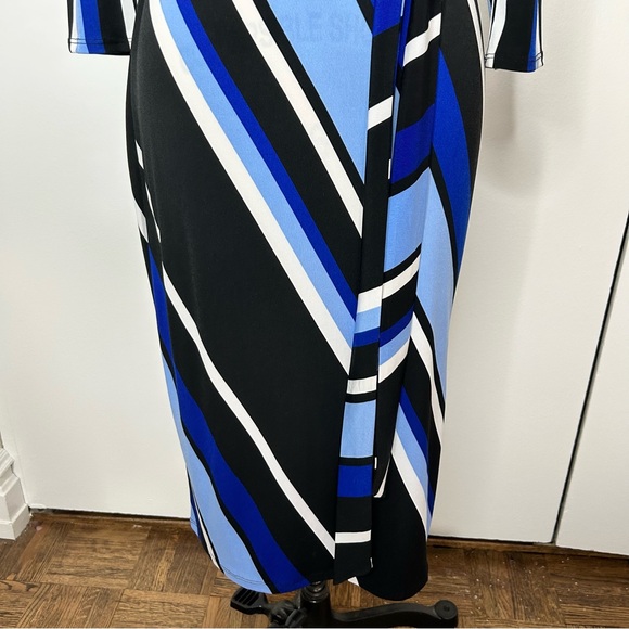 INC International Concepts Faux Wrap Midi Dress - Picture 3 of 11